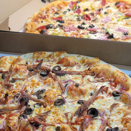 2 pizzas familiares por 22.000