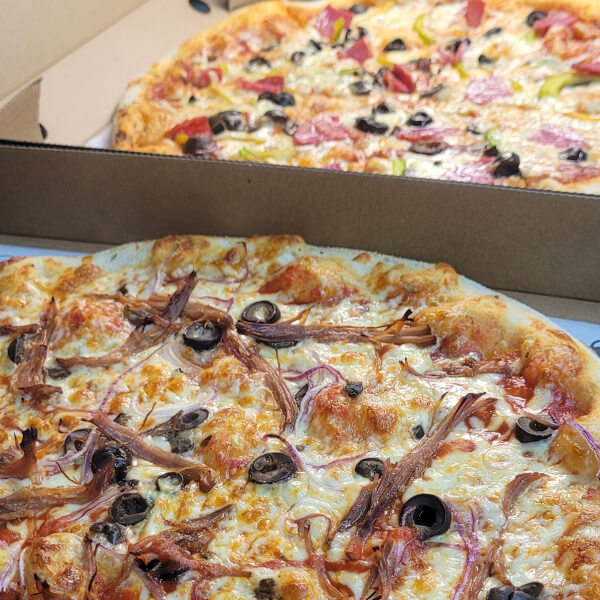 2 pizzas familiares por 22.000